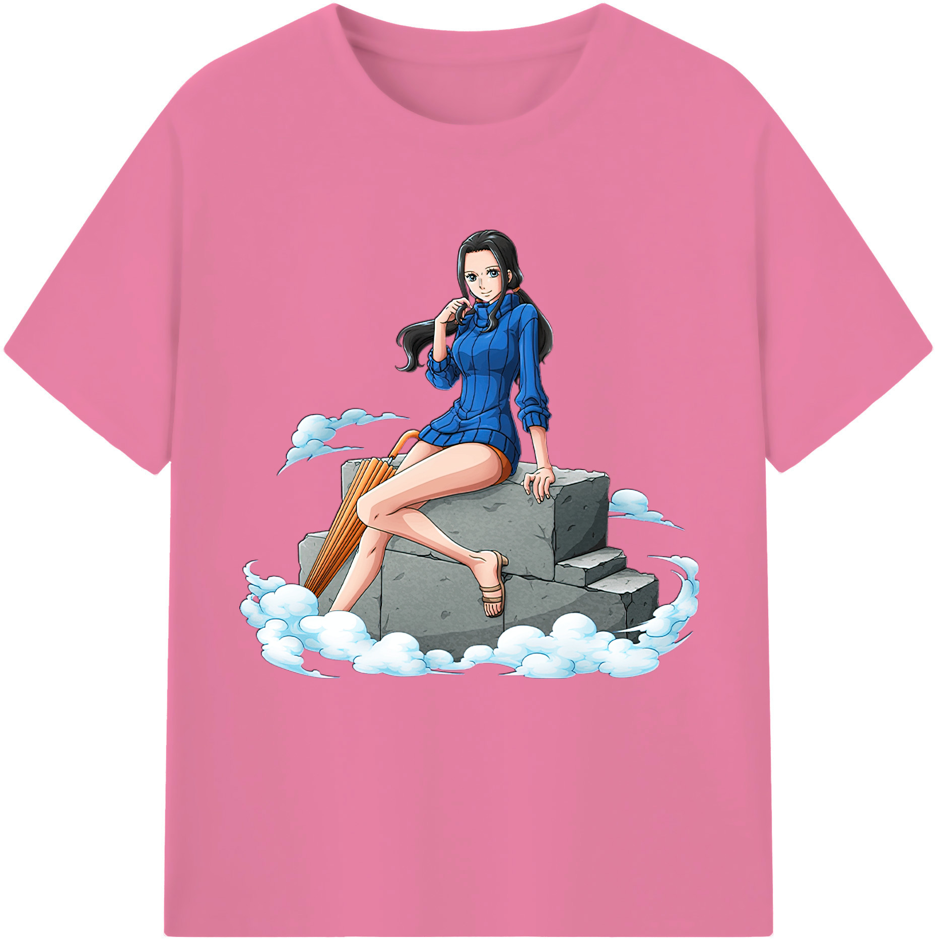 ワンピース ニコ・ロビン ONE PIECE Nico Robin 綿100％半袖Tシャツ（フロントプリント）